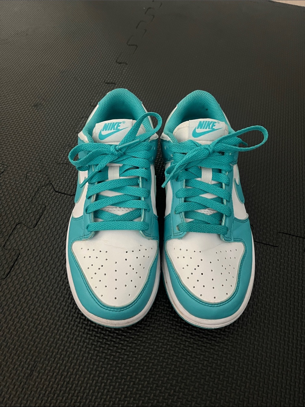 Nike Teal and White Dunks - Picture 2 of 6